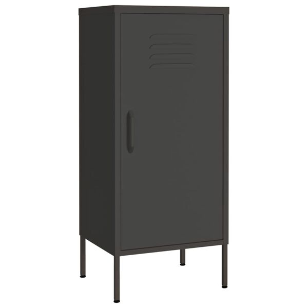 vidaXL Storage Cabinet Anthracite Steel 16.8 x 13.8 x 40.0 in