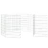vidaXL Animal Enclosure Silver Galvanized Iron 8 Panels Adjustable