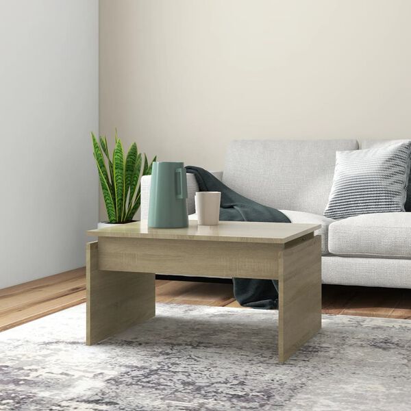 vidaXL Coffee Table Sonoma Oak Engineered wood Medium Durable