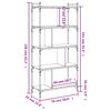 vidaXL Bookcase Sonoma oak Engineered wood Tall Adjustable Feet
