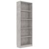 vidaXL Book Cabinet Concrete Grey Engineered Wood Tall Book Cabinet