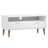 vidaXL TV Cabinet White Solid pine wood, engineered wood TV Cabinet