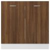 vidaXL Sink Bottom Cabinet Brown Oak Engineered Wood 31.5 x 18.1 x 32.1 in