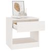 vidaXL Bedside Cabinet Set of 2 White Solid pinewood Small
