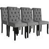 vidaXL Dining Chair Set of 6 Dark Grey