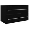 vidaXL Sink Cabinet With Basin Black and White Engineered wood and ceramic