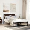 vidaXL Bed Frame Brown Oak Steel, Engineered Wood Full Bed Frame