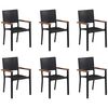 vidaXL Dining Set Black and Brown