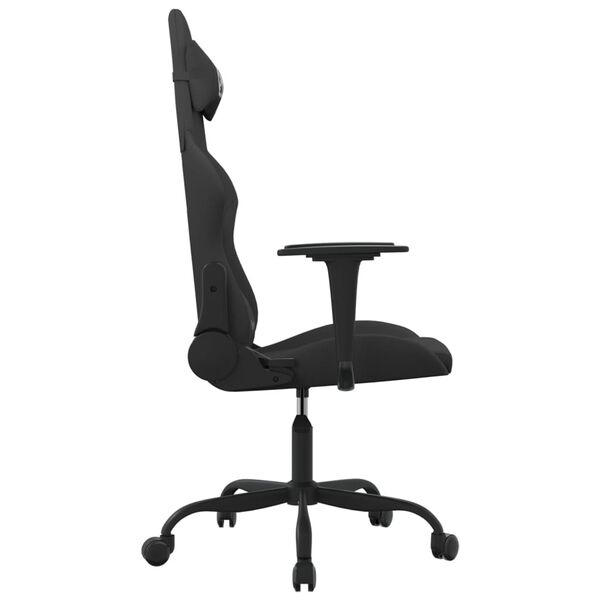 vidaXL Gaming Chair Black Fabric