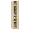 vidaXL Slim Storage Cabinet Sonoma Oak 11.8"x16.7"x88.6" Engineered Wood