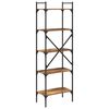 vidaXL Bookcase Old Wood 22.05 x 12.60 x 68.50 in Engineered Wood