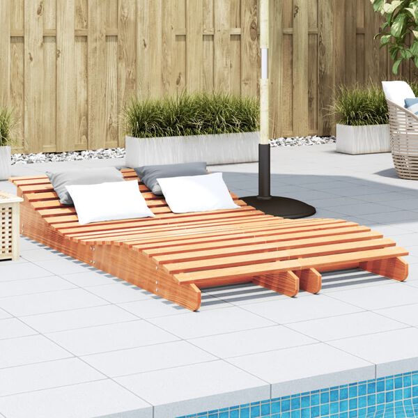 vidaXL Sun Lounger Set of 2 Wax brown Solid pine wood Standard