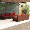 vidaXL Garden Lounge Set Brown, Cinnamon red