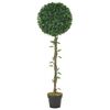 vidaXL Artificial Plant Green and brown Plastic, wood, polyester