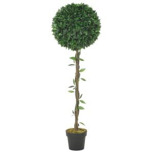 vidaXL Artificial Plant Green and brown Plastic, wood, polyester