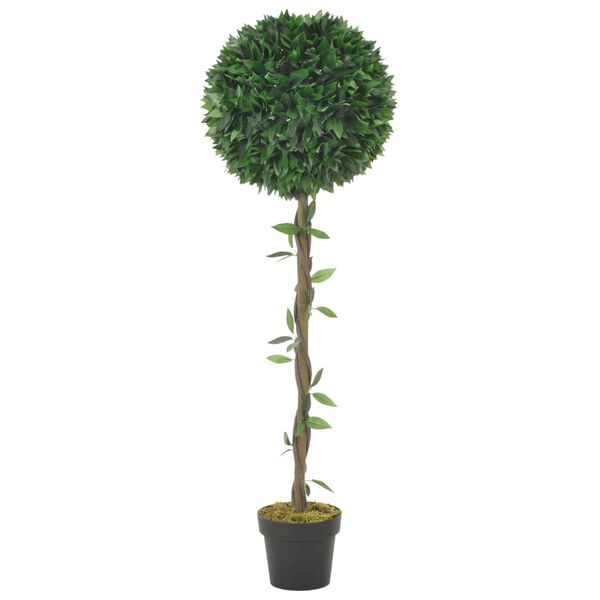 vidaXL Artificial Plant Green and brown Plastic, wood, polyester