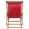 vidaXL Beach Chair Red Eucalyptus wood Adjustable Foldable Beach Chair