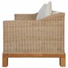 vidaXL Sofa Natural rattan Two-seater Removable Covers Sofa