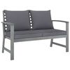 vidaXL Garden Bench Grey Solid Acacia wood 47.2 in Garden Bench