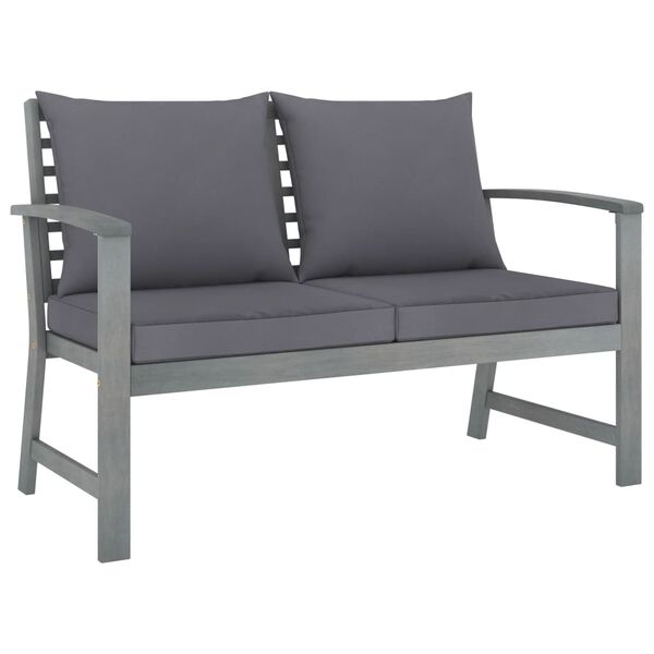 vidaXL Garden Bench Grey Solid Acacia wood 47.2 in Garden Bench