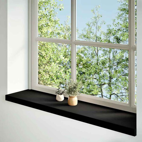 vidaXL Window Sills 2 pcs Dark Brown 39.4x9.8x0.8" Solid Wood Oak