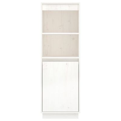 vidaXL Highboard White 14.6"x13.4"x43.3" Solid Wood Pine