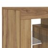vidaXL TV Cabinet Artisan Oak Engineered Wood, Glass Medium TV Cabinet