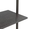 vidaXL Leaning Shelf Black Engineered Wood, Steel Medium Leaning Shelf