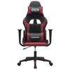 vidaXL Gaming Chair Black and Wine Red Faux Leather