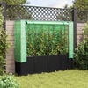 vidaXL Raised Bed Black, Green Polypropylene, Iron, Polyethylene Large