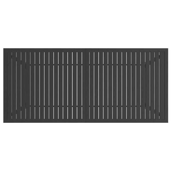 vidaXL Garden Table Anthracite Powder-coated steel Large Durable