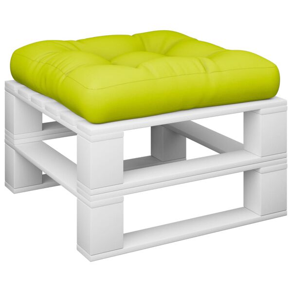 vidaXL Pallet Cushion Bright Green Polyester 23.6 x 23.6 x 4.7 in