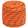 vidaXL Boat Rope Orange 0.63 " 164.0 ' Polypropylene