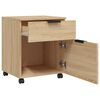 vidaXL File Cabinet Sonoma oak Engineered wood 17.7x15.0x21.3 in Swivel