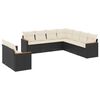 vidaXL Garden Sofa Set Black