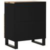 vidaXL Bedside Cabinet Natural Mango Wood, Black