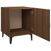 vidaXL Bedside Cabinet Set of 2 Brown Oak Engineered wood, metal