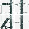 vidaXL Fence with Post Green 3.94 x 32.81 ft Steel