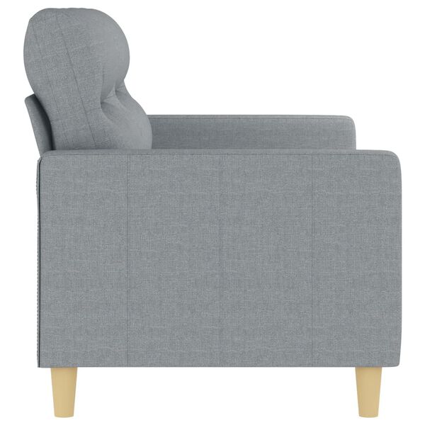 vidaXL 2-seater Sofa Light gray Polyester 55.1 in seat width