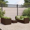 vidaXL Patio Lounge Set Set of 5 Brown, Green