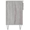 vidaXL Shoe Cabinet Grey Sonoma Engineered wood and metal Medium Modern