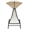 vidaXL Sun Lounger With Canopy Cream