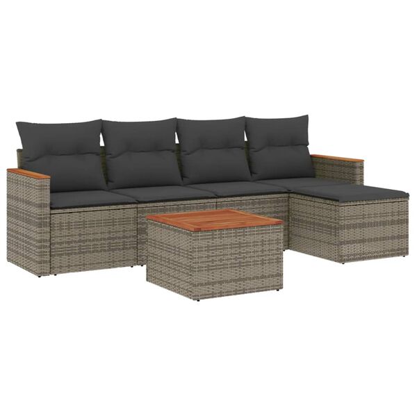 vidaXL Garden Sofa Set Grey