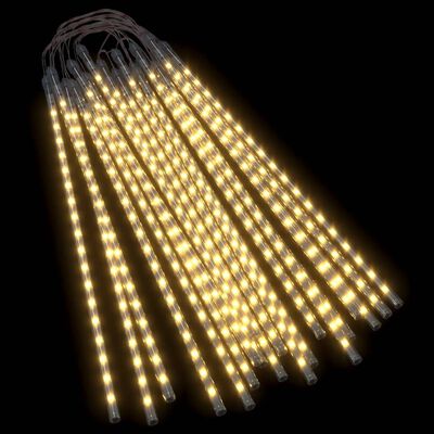 vidaXL Meteor Lights 20 pcs 19.7" Warm White 720 LEDs Indoor Outdoor