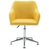 vidaXL Dining Chair Set of 2 Yellow Fabric Swivel Dining Chair