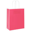 vidaXL Paper Bags 250 pcs with Handles Pink 18x8x22 cm