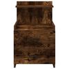 vidaXL Bedside Cabinet Smoked Oak Engineered wood Standard