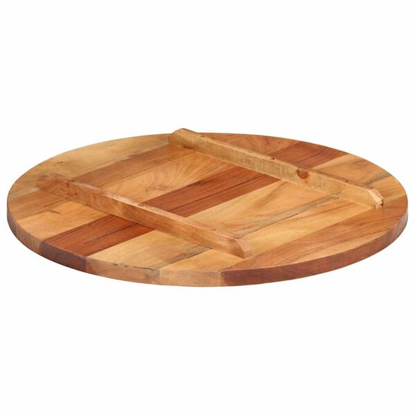 vidaXL Table Top Solid Wood Acacia Round 0.98 - 1.06 " 23.6 "