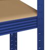 vidaXL 5-Layer Storage Shelves 2 pcs Blue Steel&Engineered Wood