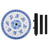 vidaXL Umbrella Base Blue and White Powder-coated iron, ceramic